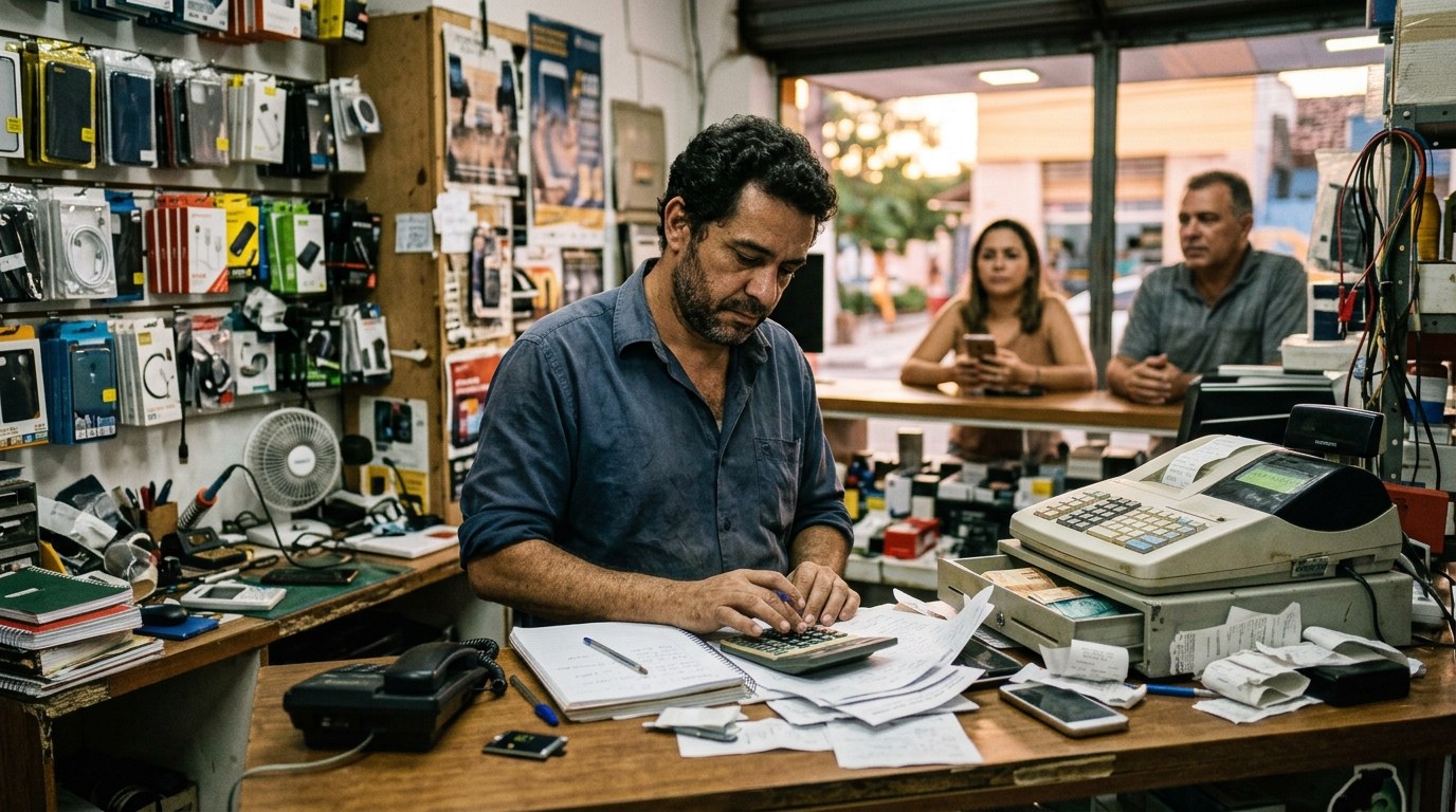 Dono de loja sozinho no balcão, fazendo tudo — a empresa cresce até o limite da gestão dele